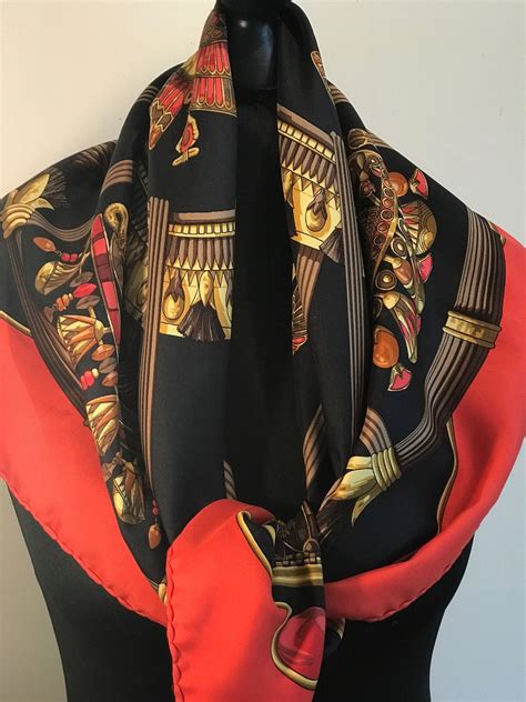 hermes scarf ring black|Hermes silk scarf price guide.